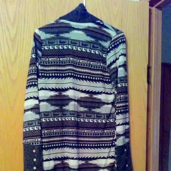 Azteck print Duster/Cardigon Size M - Picture 3 of 5